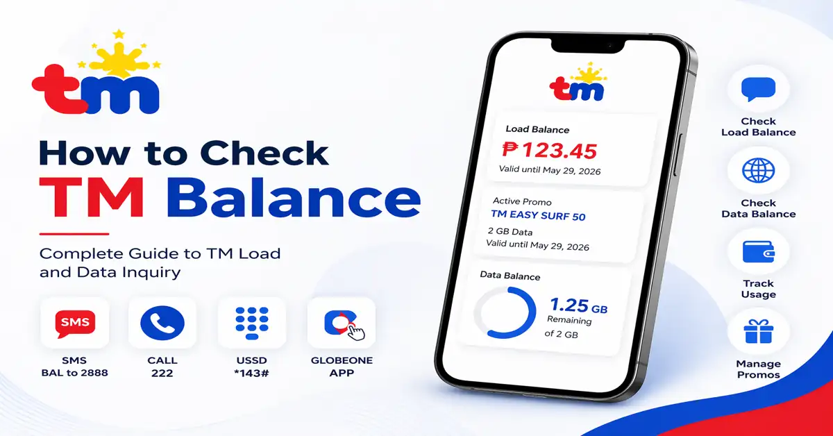 TM Balance Inquiry Philippines 2026